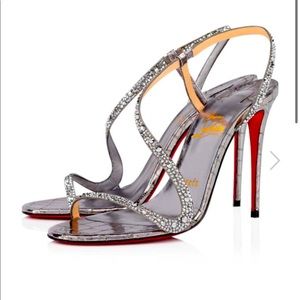 Christian Louboutin Rosalie Crystal Embellished Slingback Sandal size 39